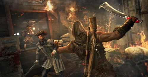 《刺客信条4》DLC“自由呐喊”最新截图 霸气黑人手持双刀