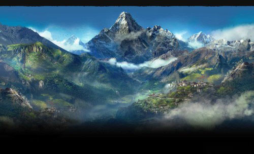 《孤岛惊魂4》游戏场景原画欣赏 走进喜马拉雅山