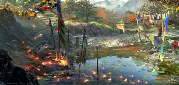 《孤岛惊魂4》最新概念图放出 来欣赏喜马拉雅山的惊艳
