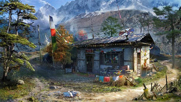 《孤岛惊魂4》最新概念图放出 来欣赏喜马拉雅山的惊艳