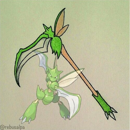 《口袋妖怪》精灵武器化创意图赏 把把都是神器级别