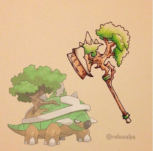 《口袋妖怪》精灵武器化创意图赏 把把都是神器级别