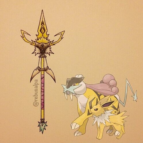 《口袋妖怪》精灵武器化创意图赏 把把都是神器级别