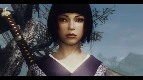 《上古卷轴5：天际》Mod美图欣赏 东瀛女武者魅力十足