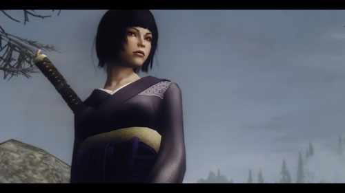 《上古卷轴5：天际》Mod美图欣赏 东瀛女武者魅力十足