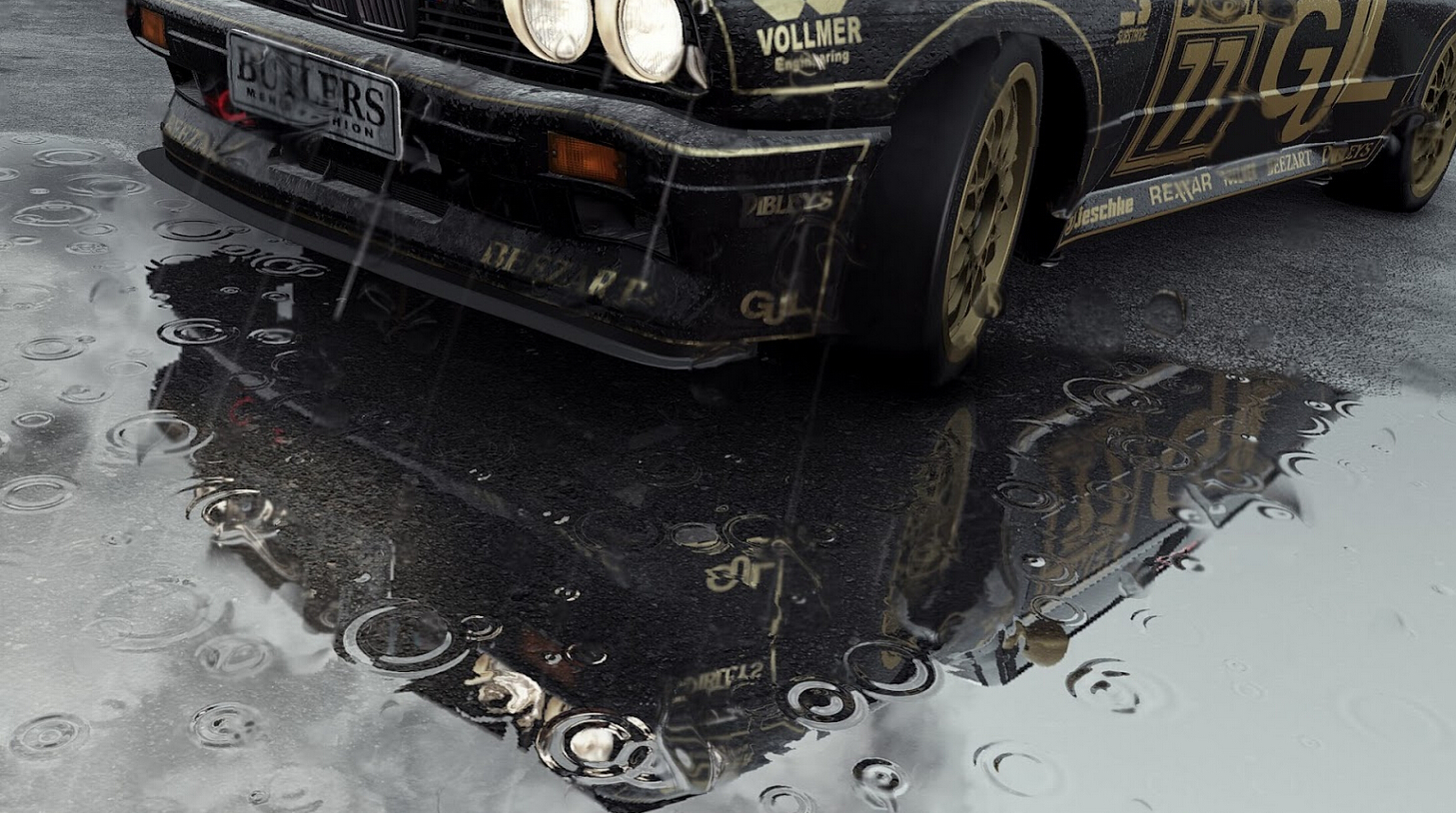 《赛车计划》最新游戏截图 下雨天倒影清晰可见