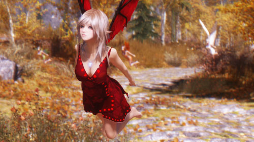 《上古卷轴5：天际》最新mod美图赏 性感小妖精随从
