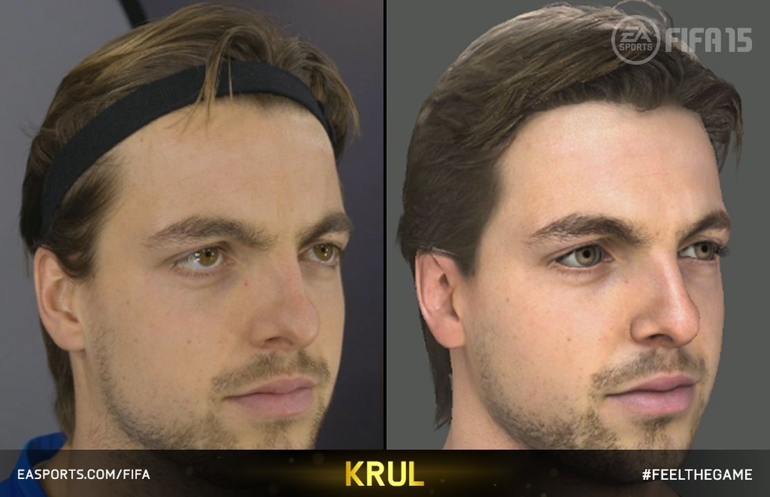 《FIFA15》最新游戏截图 看看游戏球员与真人的差别