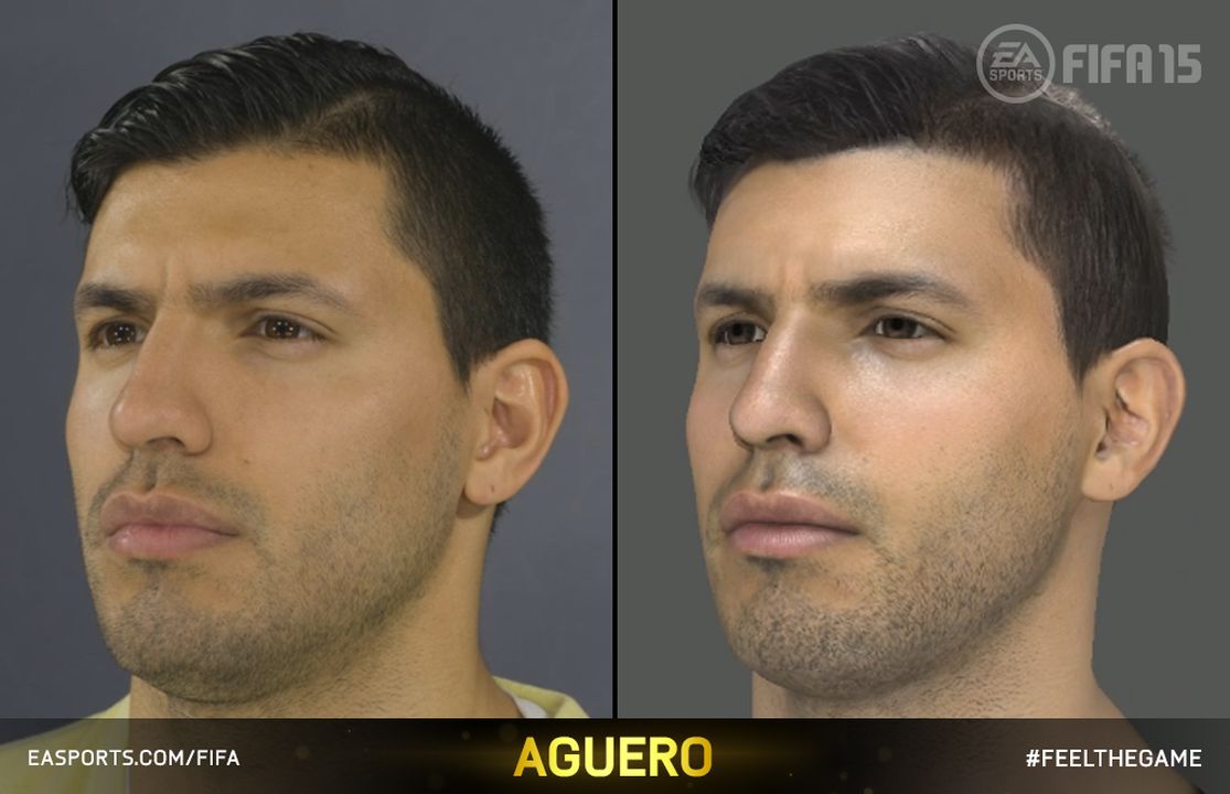 《FIFA15》最新游戏截图 看看游戏球员与真人的差别