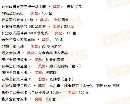 炉石传说隐藏任务大全