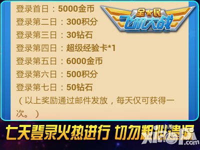 全民飞机大战的新版活动 战机宠物优惠购
