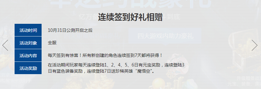 乱斗西游连续签到好礼相赠活动介绍