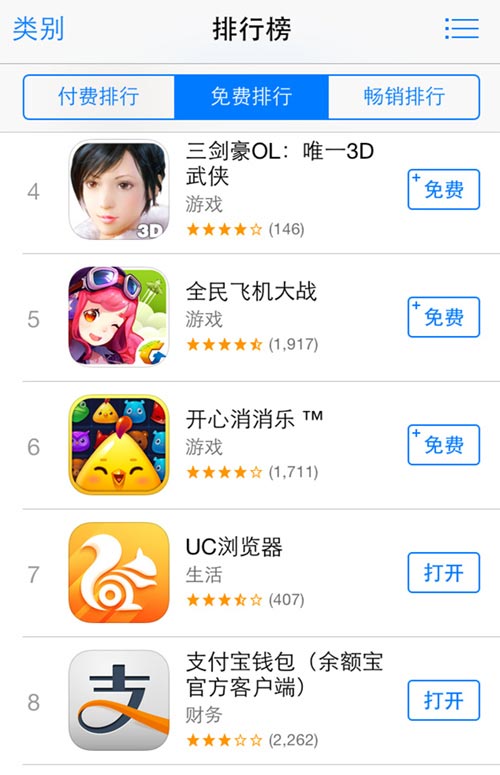 三剑豪ios榜上有名 品质认可受推荐
