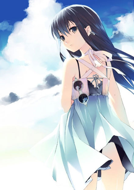 二次元白色连衣裙美少女图赏(17)