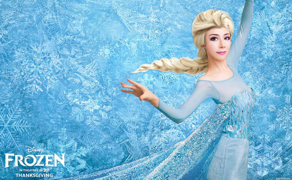 冰雪奇缘女神再现真人版冰雪皇后(3)
