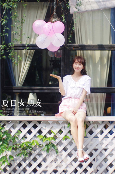 邻家女孩谭湘君清新甜美写真(8)