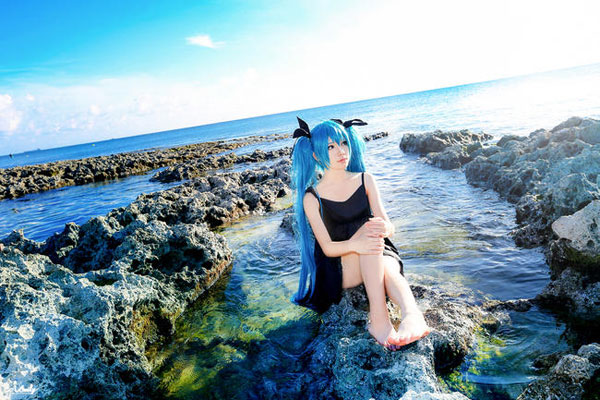 萌妹初音未来深海COS(6)