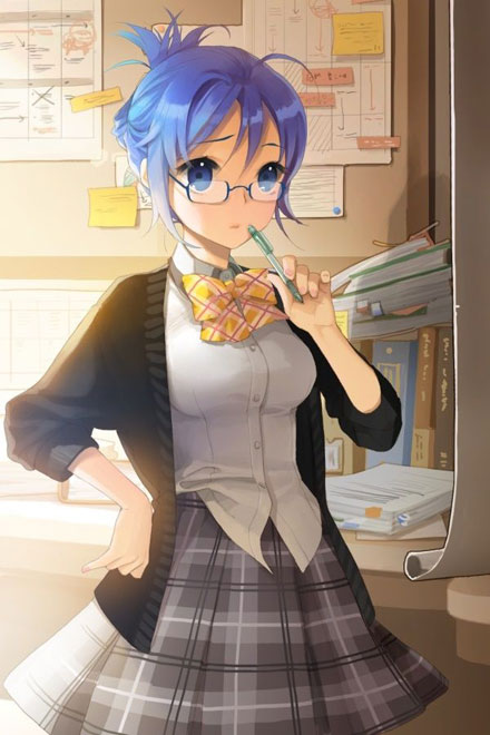 二次元眼镜美少女美图赏(11)