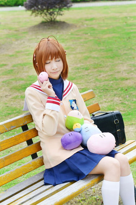 白皙少女《CLANNAD》古河渚COS(3)