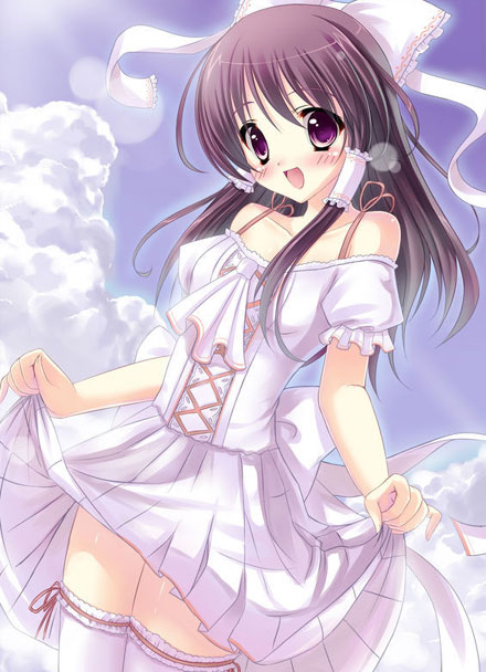 二次元白色连衣裙美少女图赏(20)