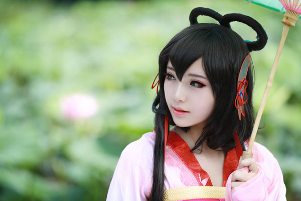 清纯萌妹COS《忆红莲》洛天依(10)