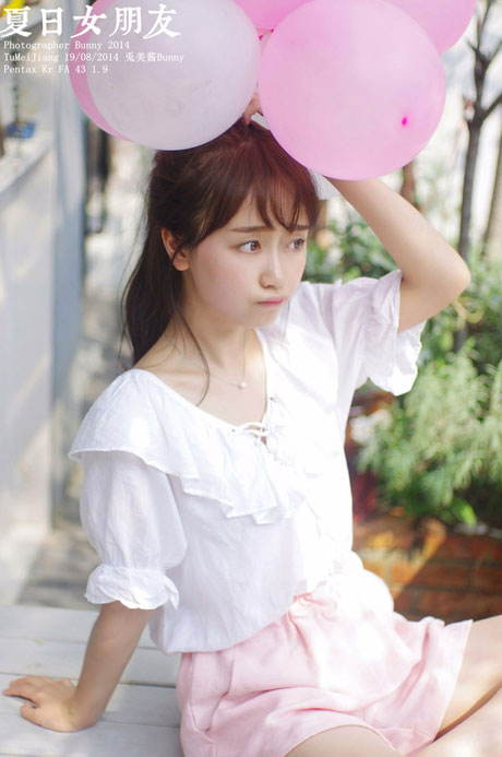 邻家女孩谭湘君清新甜美写真(7)