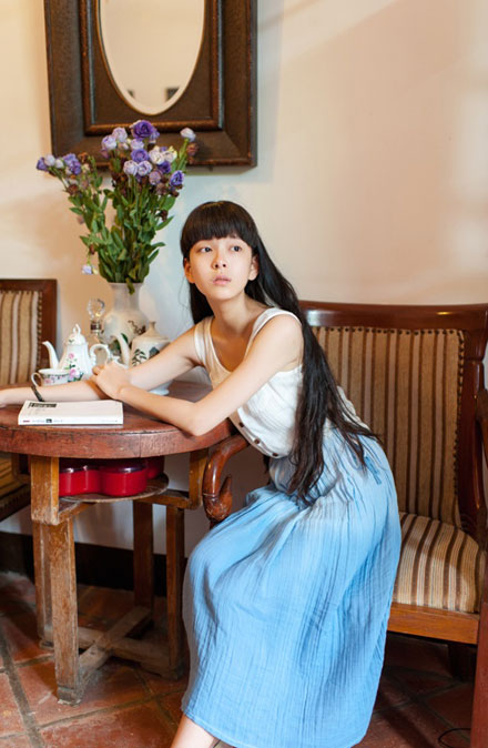 清新森系美女文艺复古写真(6)