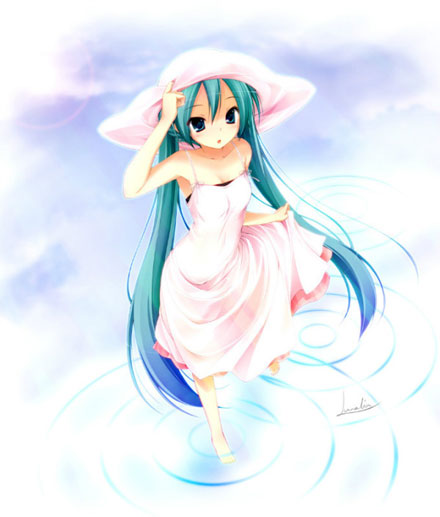 二次元白色连衣裙美少女图赏(11)