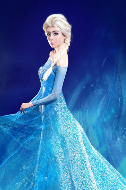 冰雪奇缘女神再现真人版冰雪皇后(2)
