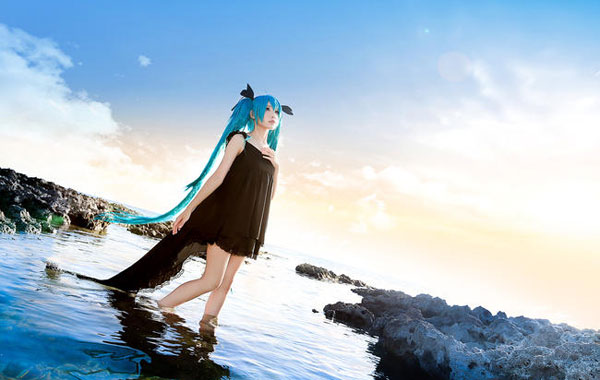 萌妹初音未来深海COS(7)