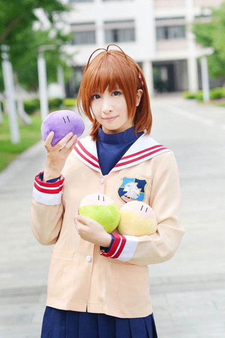 白皙少女《CLANNAD》古河渚COS(2)