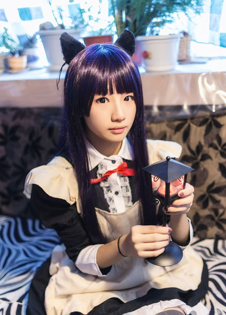 《俺妹》五更琉璃女仆装COS(6)