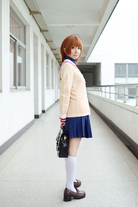 白皙少女《CLANNAD》古河渚COS(4)
