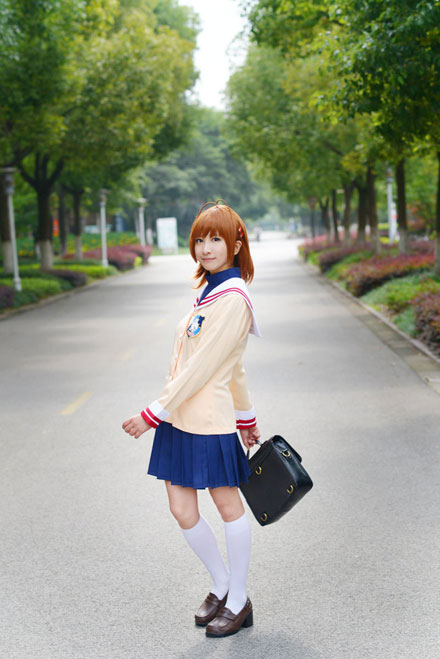 白皙少女《CLANNAD》古河渚COS(5)