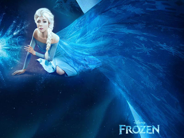 冰雪奇缘女神再现真人版冰雪皇后(6)