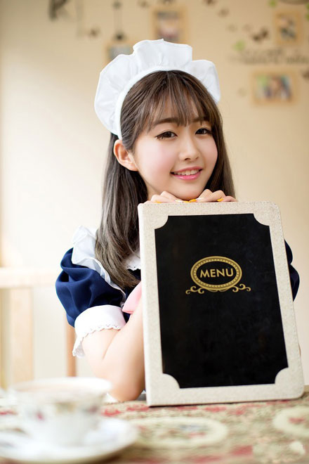 清纯美女女仆装制服诱惑写真(3)