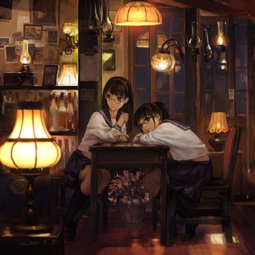 二次元眼镜美少女美图赏(14)