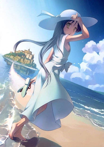 二次元白色连衣裙美少女图赏(5)