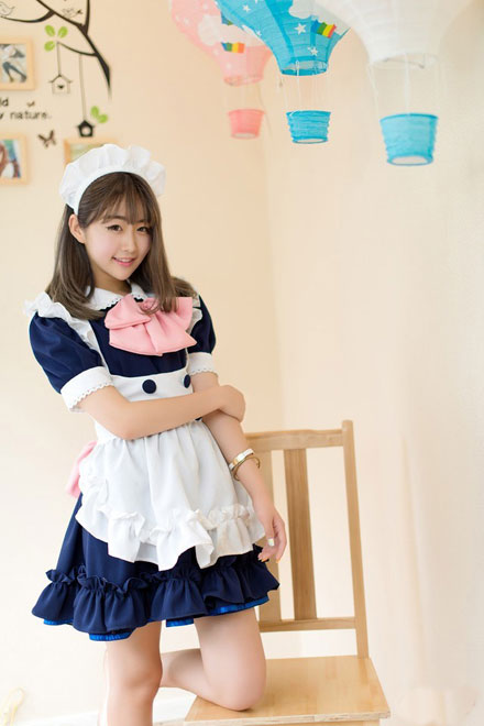 清纯美女女仆装制服诱惑写真(5)