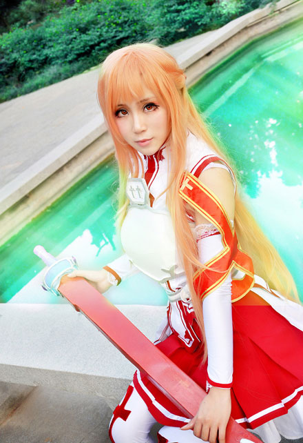 《刀剑神域》亚丝娜精美COS(2)