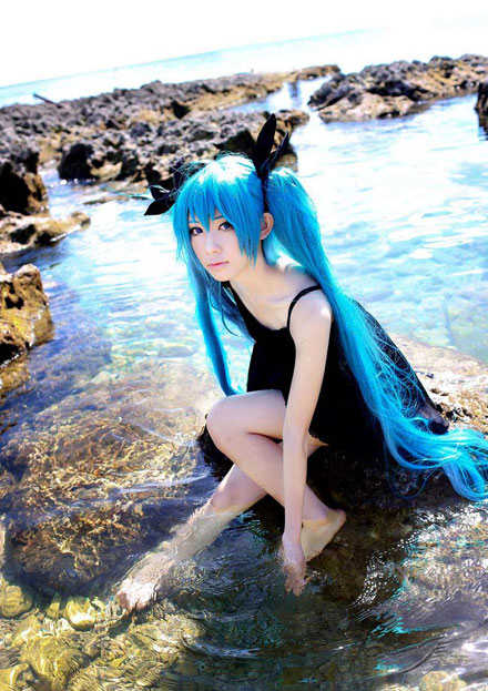 萌妹初音未来深海COS(3)