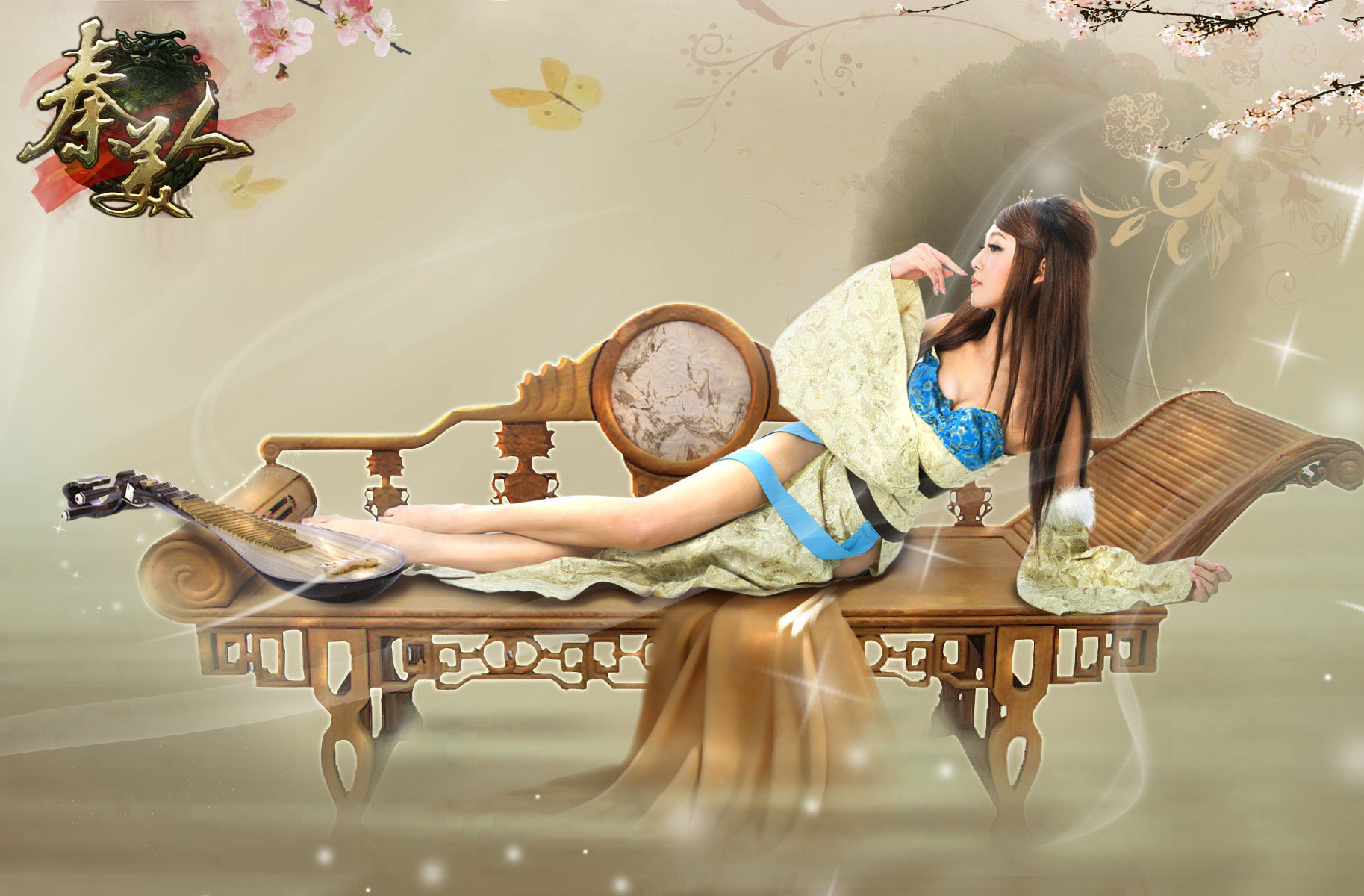 鸡排妹郑佳甄代言《秦美人》桌面壁纸(6)