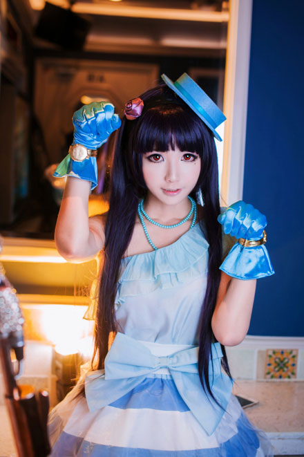 《俺妹》五更琉璃白条打歌服COS(4)