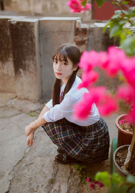 日系制服双马尾少女写真集(6)