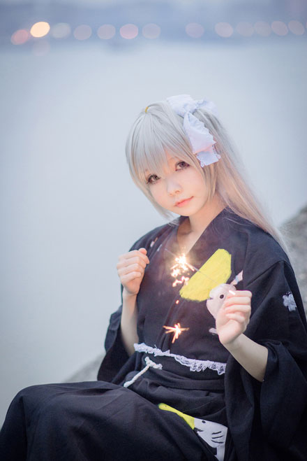 《缘之空》春日野穹浴衣COS(2)