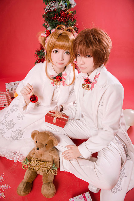 《魔卡少女樱》木之本樱&李小狼圣诞COS(7)