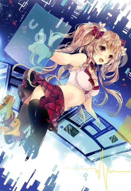 二次元格子裙美少女美图赏二(14)