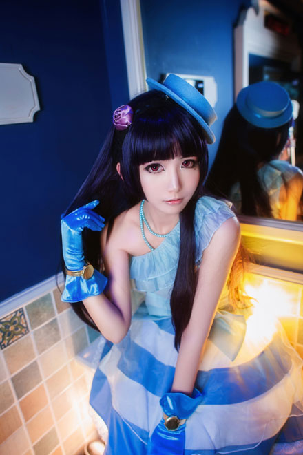 《俺妹》五更琉璃白条打歌服COS(2)