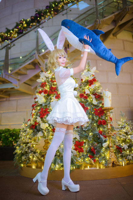 月读锁锁美白丝兔女郎COS(6)