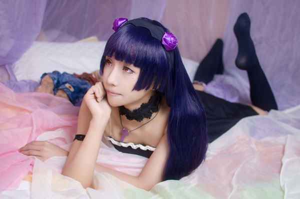 中二病少女五更琉璃黑裙COS(9)
